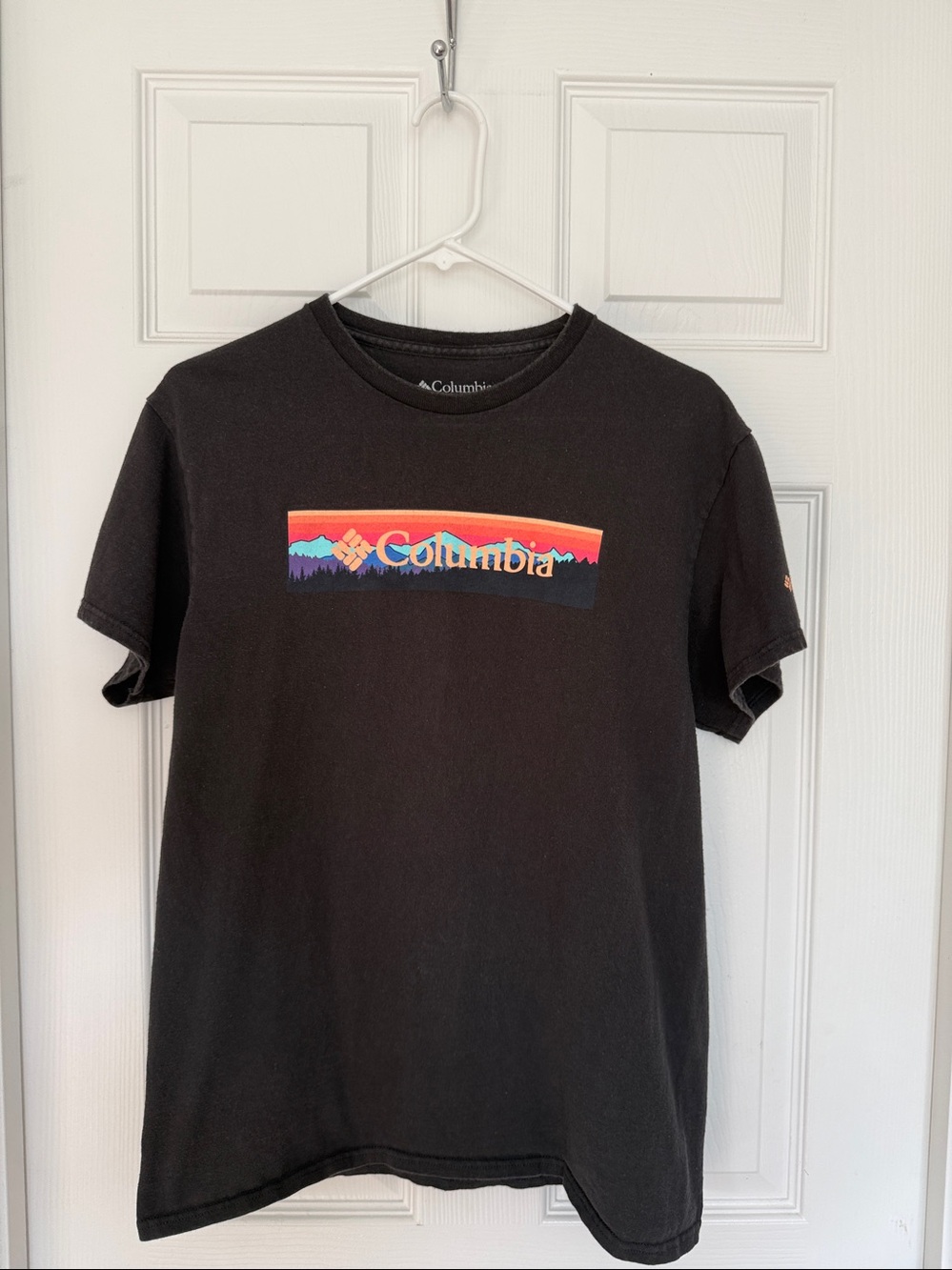 Columbia Black Short-Sleeve Tee with Sunset Logo